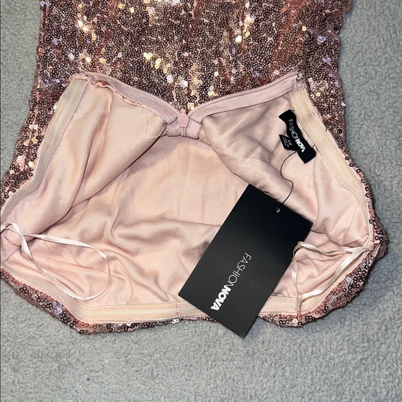 Fashion Nova Pink Sequin Birthday Romper - Picture 5 of 9
